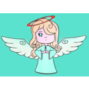 download Angel clipart image with 315 hue color