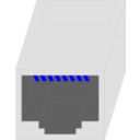 download Ethernet Network Connector Rj 45 Lan Female clipart image with 180 hue color