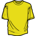 download Yellow T Shirt clipart image with 0 hue color