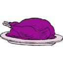 download Turkey On A Platter clipart image with 270 hue color
