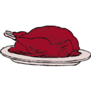 download Turkey On A Platter clipart image with 315 hue color