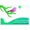 download Free Vector Tweeting Bird clipart image with 90 hue color