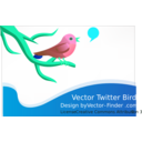 download Free Vector Tweeting Bird clipart image with 135 hue color
