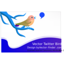 download Free Vector Tweeting Bird clipart image with 180 hue color