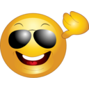 Yellow Sunglasses Smiley Emoticon