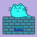 download Happy Cat On Warm Oven clipart image with 180 hue color