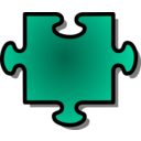 download Green Jigsaw Piece 06 clipart image with 45 hue color