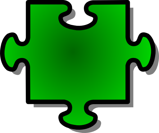 Green Jigsaw Piece 06