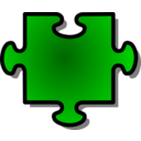 download Green Jigsaw Piece 06 clipart image with 0 hue color