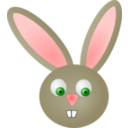 download Rabbit clipart image with 0 hue color