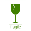 download Fragile Label clipart image with 90 hue color