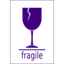 download Fragile Label clipart image with 270 hue color