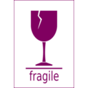 download Fragile Label clipart image with 315 hue color