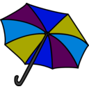 download Umbrella clipart image with 180 hue color