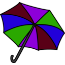 download Umbrella clipart image with 225 hue color