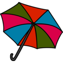 download Umbrella clipart image with 315 hue color