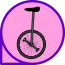 download Unicycle Icon clipart image with 270 hue color