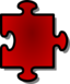 Red Jigsaw Piece 05