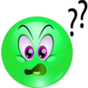 download Wondering Smiley Emoticon clipart image with 90 hue color