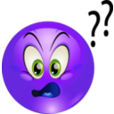 download Wondering Smiley Emoticon clipart image with 225 hue color