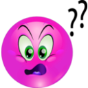 download Wondering Smiley Emoticon clipart image with 270 hue color