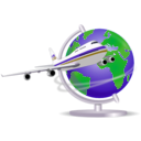 download Travel Globe clipart image with 45 hue color