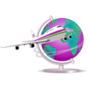 download Travel Globe clipart image with 90 hue color
