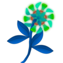 download Strange Flower clipart image with 90 hue color