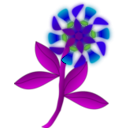 download Strange Flower clipart image with 180 hue color