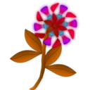 download Strange Flower clipart image with 270 hue color