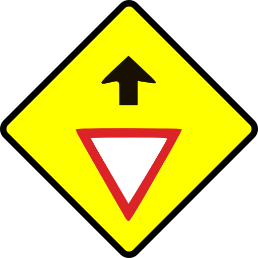 Caution Give Way Sign
