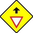 download Caution Give Way Sign clipart image with 0 hue color