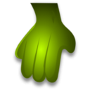 download Green Monster Hand 2 clipart image with 315 hue color