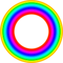 download 12 Color Rainbow Donut clipart image with 45 hue color