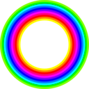 download 12 Color Rainbow Donut clipart image with 90 hue color