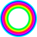 download 12 Color Rainbow Donut clipart image with 180 hue color