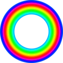 download 12 Color Rainbow Donut clipart image with 225 hue color