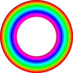 12 Color Rainbow Donut