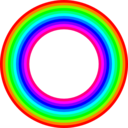 download 12 Color Rainbow Donut clipart image with 0 hue color