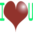 download Red Heart clipart image with 90 hue color