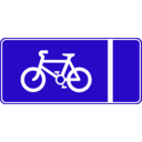 download Roadsign Cycle Lane clipart image with 45 hue color