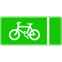 download Roadsign Cycle Lane clipart image with 270 hue color