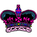 download Crown clipart image with 270 hue color