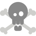 download Skull clipart image with 180 hue color