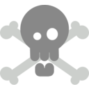 download Skull clipart image with 225 hue color