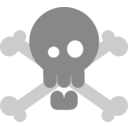 download Skull clipart image with 0 hue color