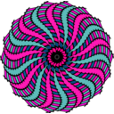 download Muster 66 Bunter Schienenrotor clipart image with 270 hue color