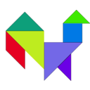 download Tangram clipart image with 45 hue color
