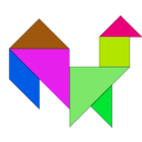 download Tangram clipart image with 270 hue color