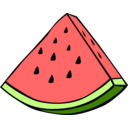 download Simple Fruit Watermelon clipart image with 0 hue color